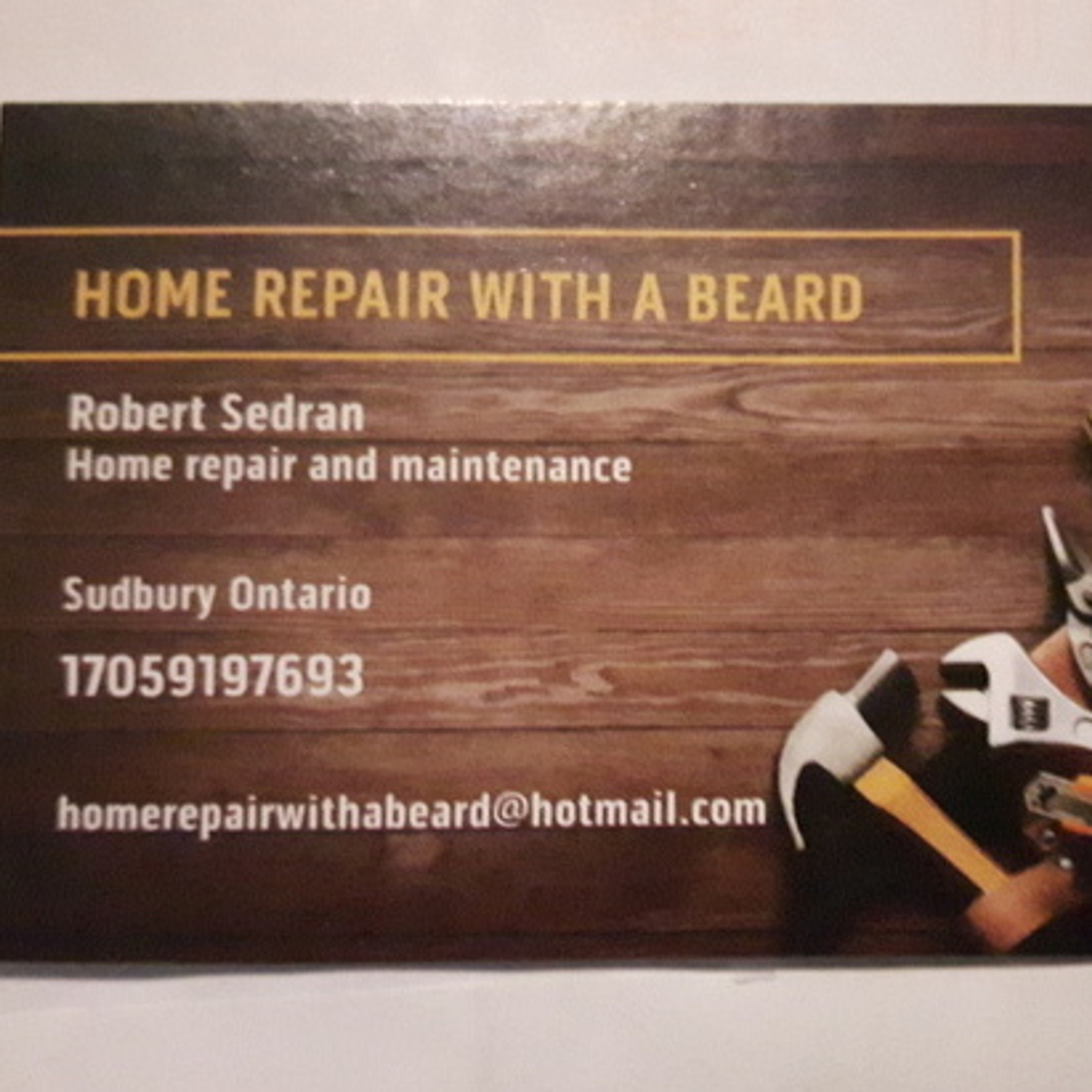 Home repair with a beard
